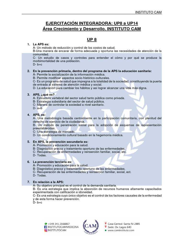 INTEGRADOR UP8 A 14 Imprimir | PDF | Hormona estimulante de la tiroides ...