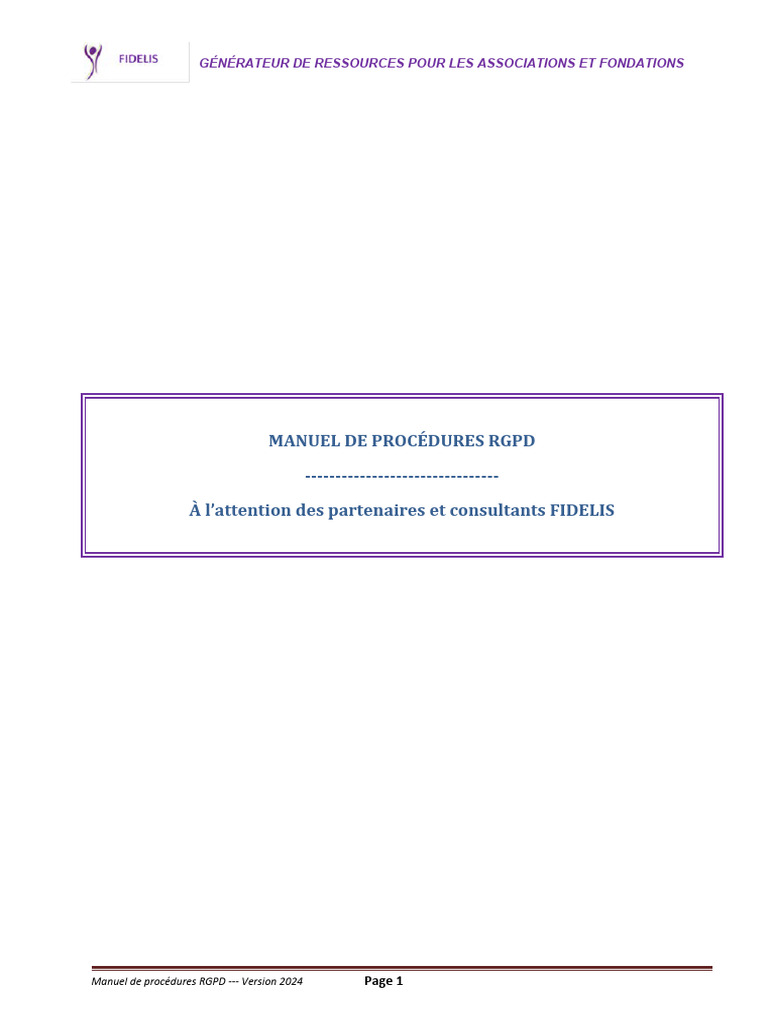Manuel de Procédures RGPD 2024 | PDF | Fichier informatique | Serveur ...