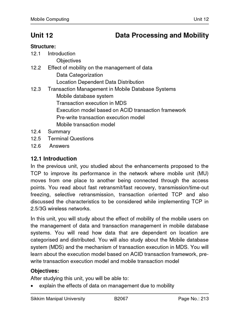 Mobile Database Systems and Data Management | PDF | Database ...