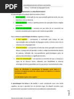 Tema 1 – A Entrada na Linguagem Escrita