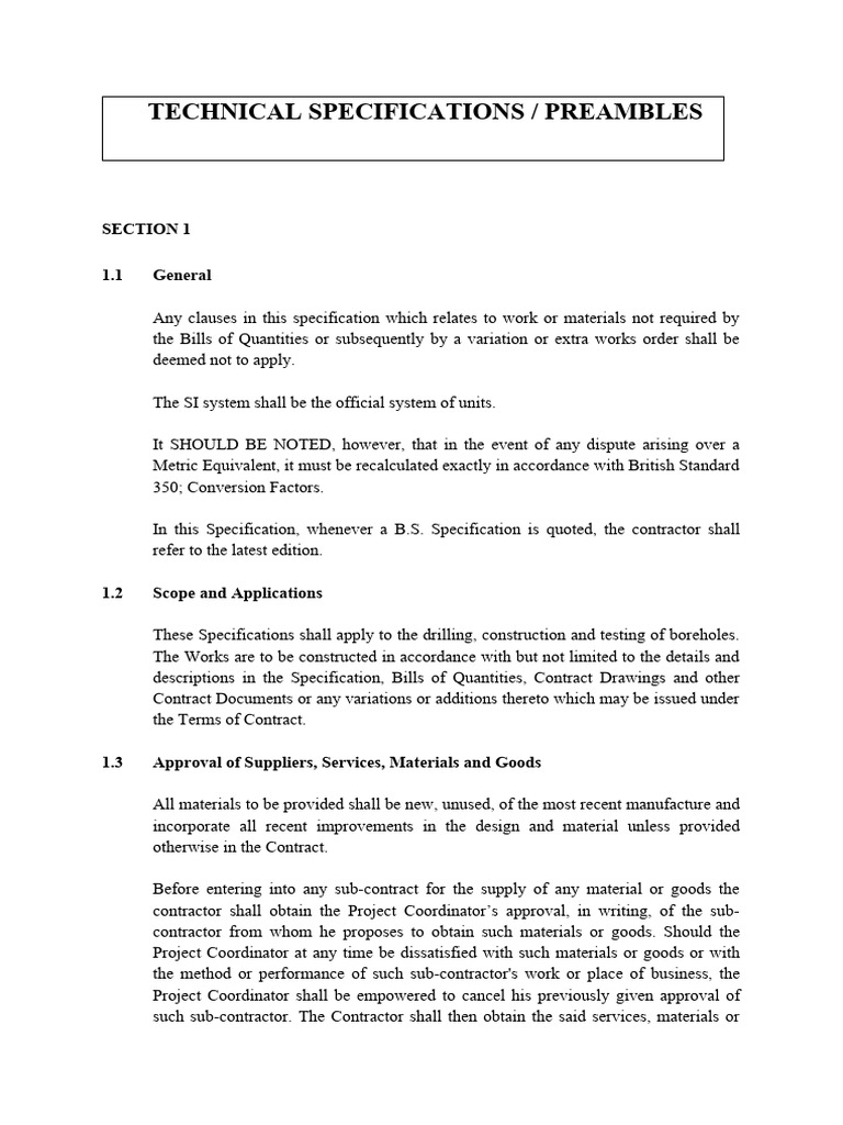 Preabmble and Specification | PDF | Concrete | Construction Aggregate