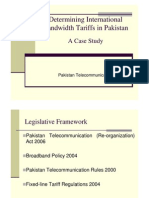 Determining International Bandwidth Tariffs in Pakistan