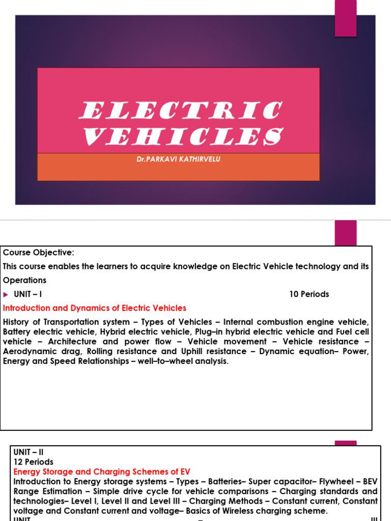 Electric Vehicle Technology Overview Pdf Electric Motor Electric