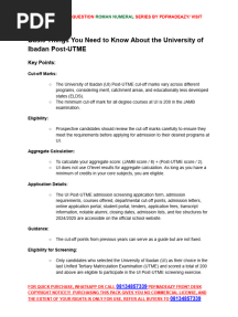 Ui Post Utme Past Questions Roman Numeral Series