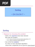 Sorting - CH 2 & CH 7