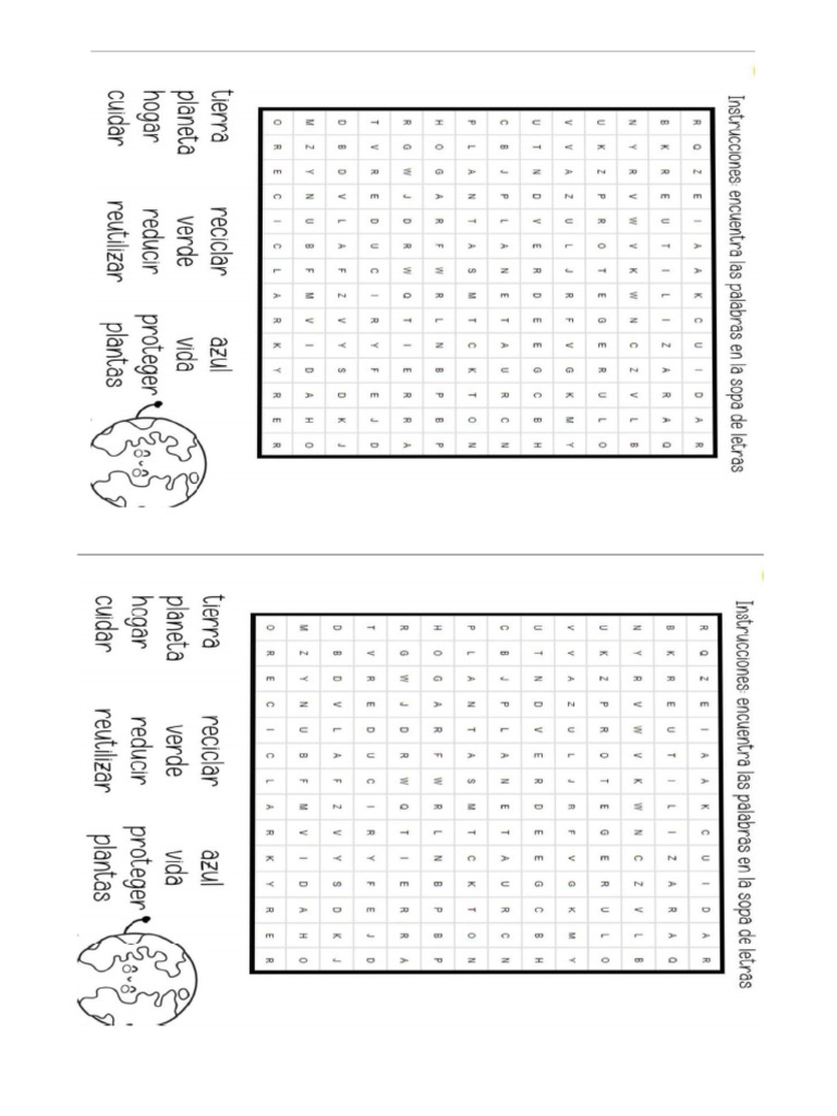 Sopa de Letras Sistema Solar | PDF