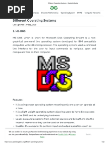 Different Operating Systems - GeeksforGeeks