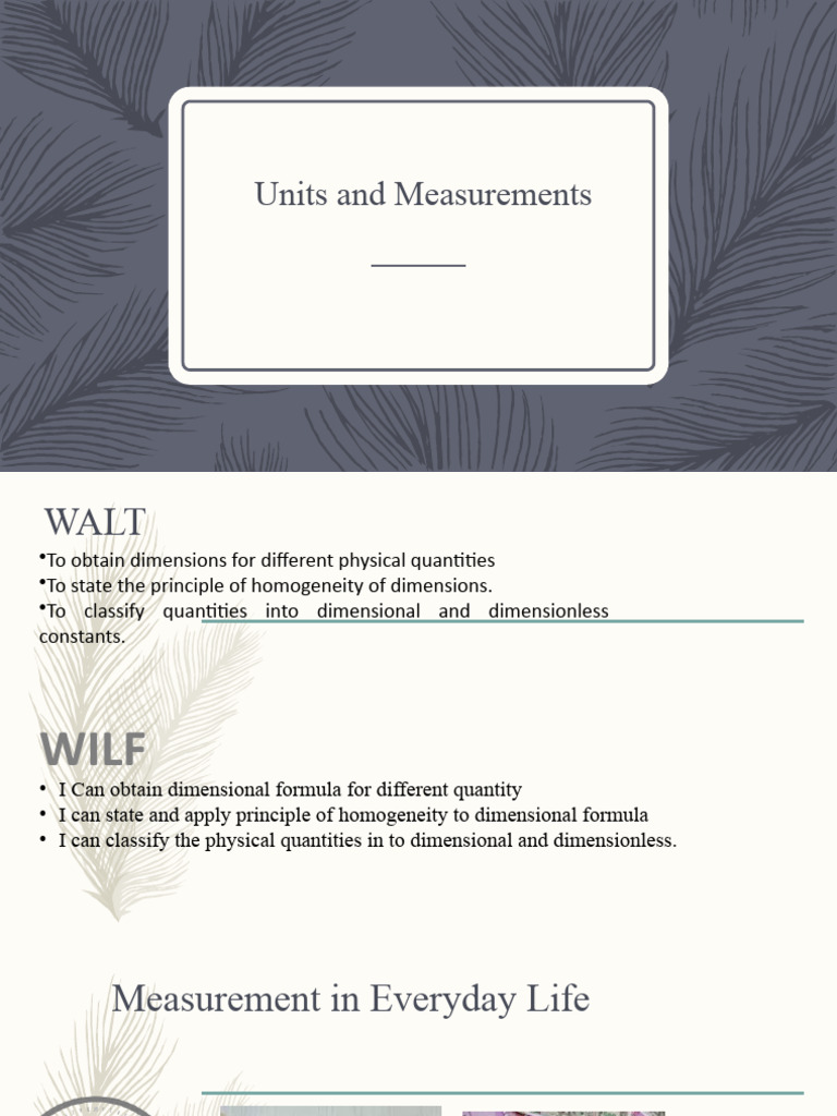 Physical Quantities and Units Overview | PDF | International System Of ...