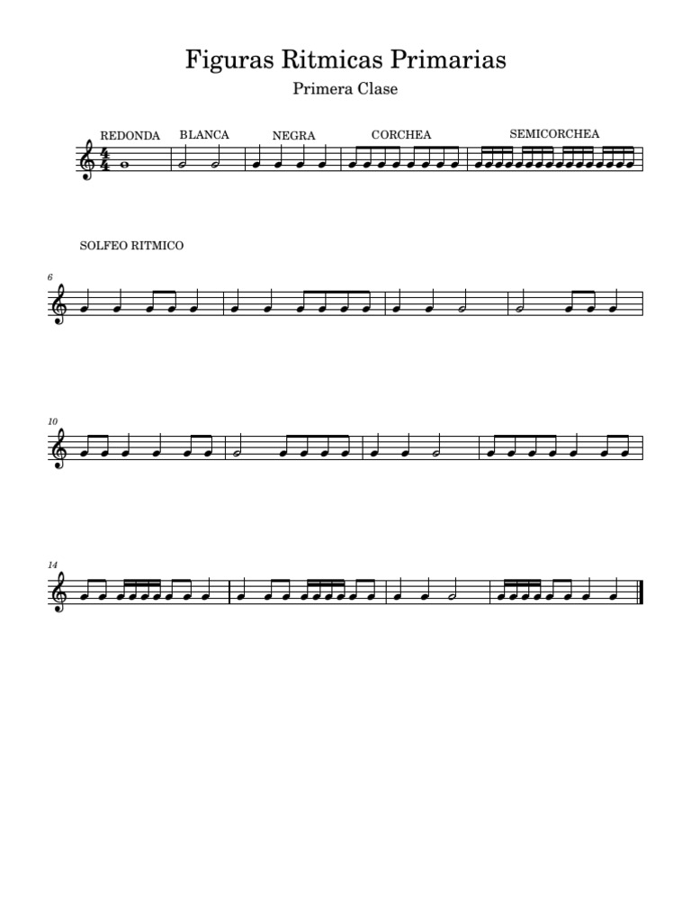 Figuras Ritmicas Primarias | PDF