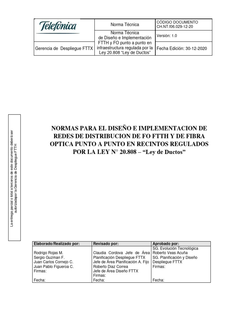 Norma Implementación Ley 20 808 Ley De Ductos V1 0 Pdf