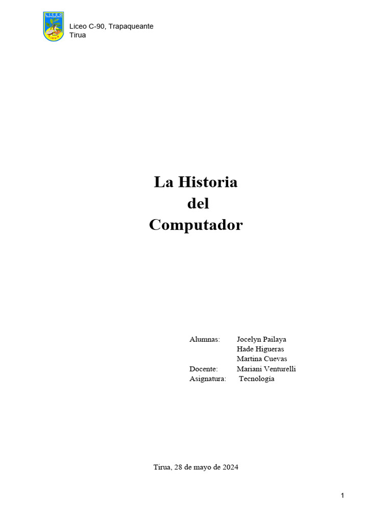 Historia Del Computador | PDF | Microcomputadoras | Computadoras personales