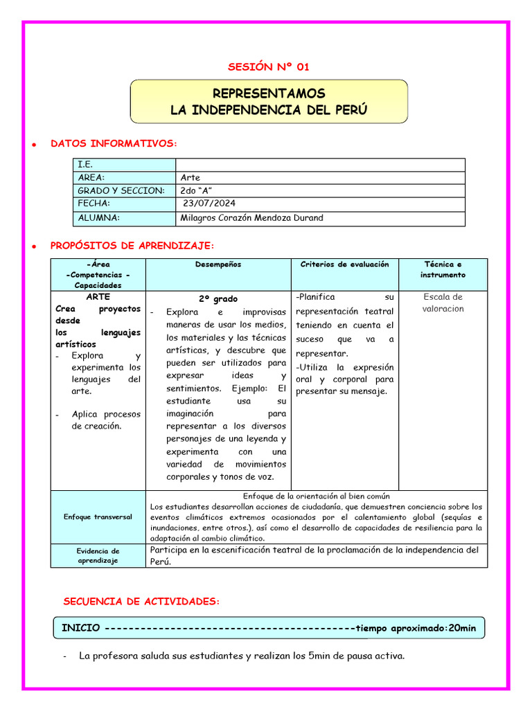 Sesion Arte | PDF | Estudios de idiomas extranjeros
