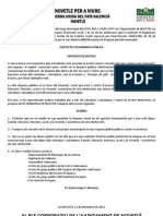 2 de Diciembre de 2011 - Moció 8 Contra Les Retallades