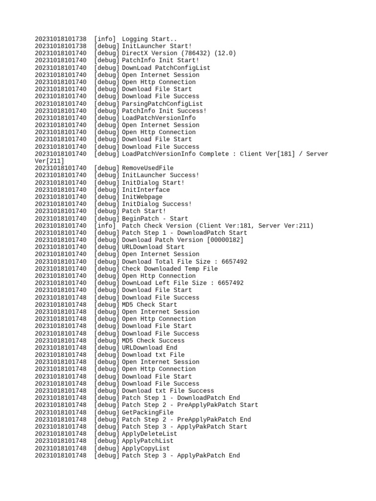 DnLauncher 20231018 101738 Log | PDF | Debugging | Internet