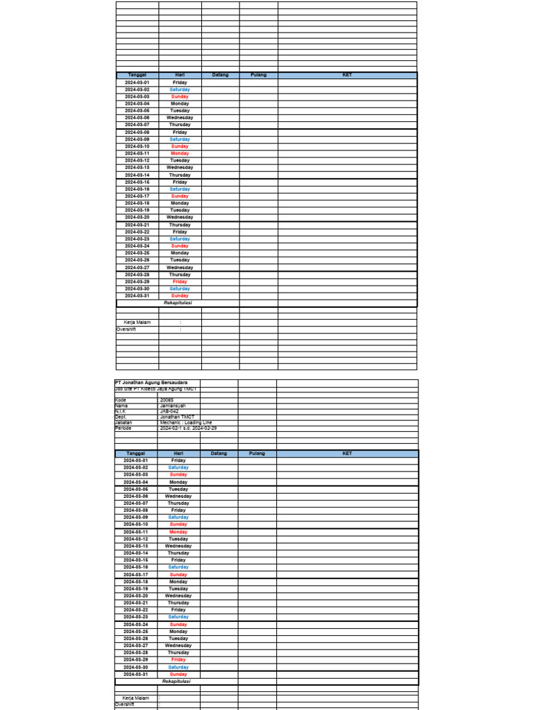 Attendance Report for Mechanics 2024 | PDF