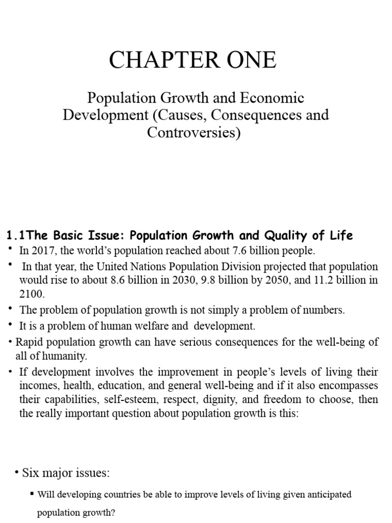 Population Growth and Development Issues | PDF | Economic Growth ...