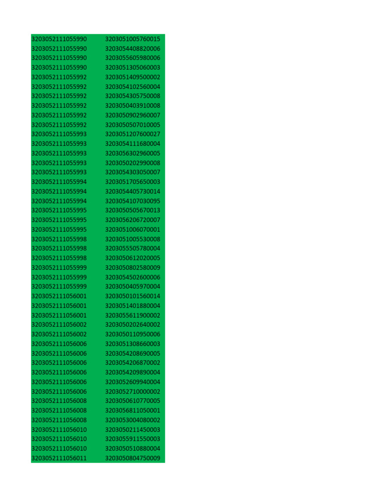 Numeric Data Compilation | PDF