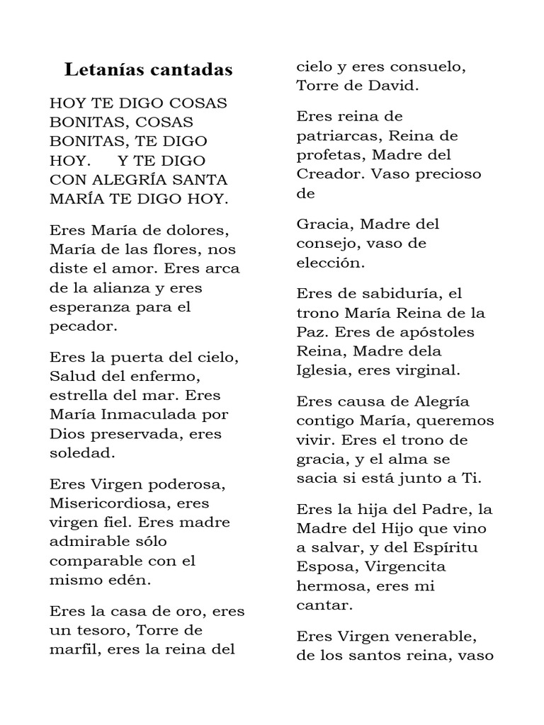 Letanías cantadas | PDF
