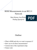 RSSI Measurements in An 802.11 Network: Haris Kremo, Ivan Šeškar, Predrag Spasojevi