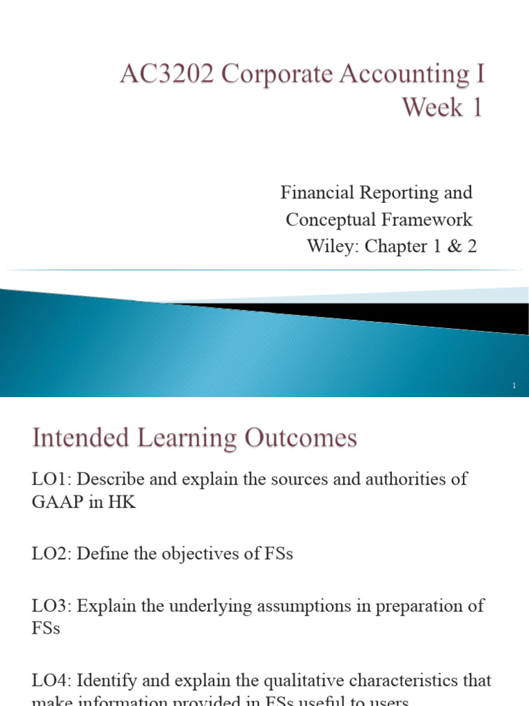Week 1 | PDF | Financial Statement | International Financial Reporting ...
