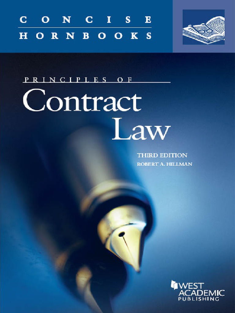Principles Of Contract Law Robert Hillman Z Library Pdf Damages