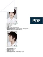 K-Pop Boy Band Member Profiles