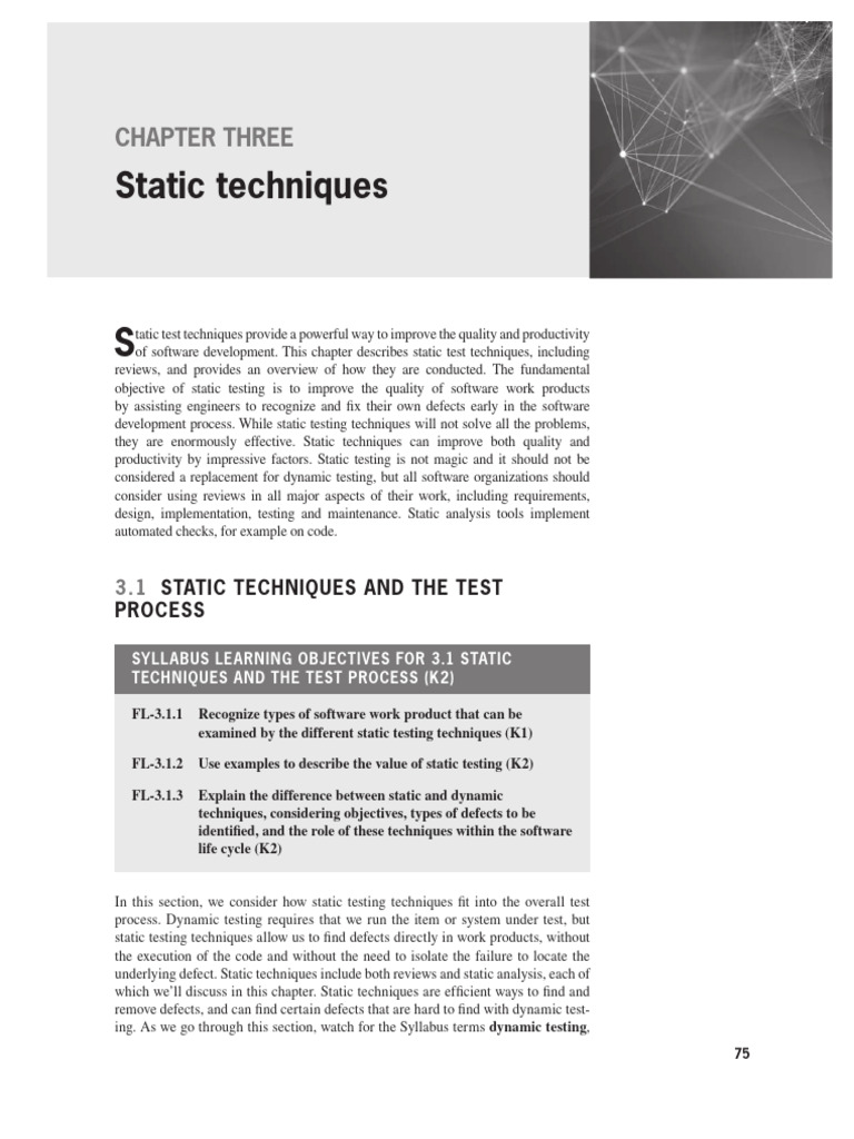 Benefits of Static Testing Techniques | PDF | Software Testing ...