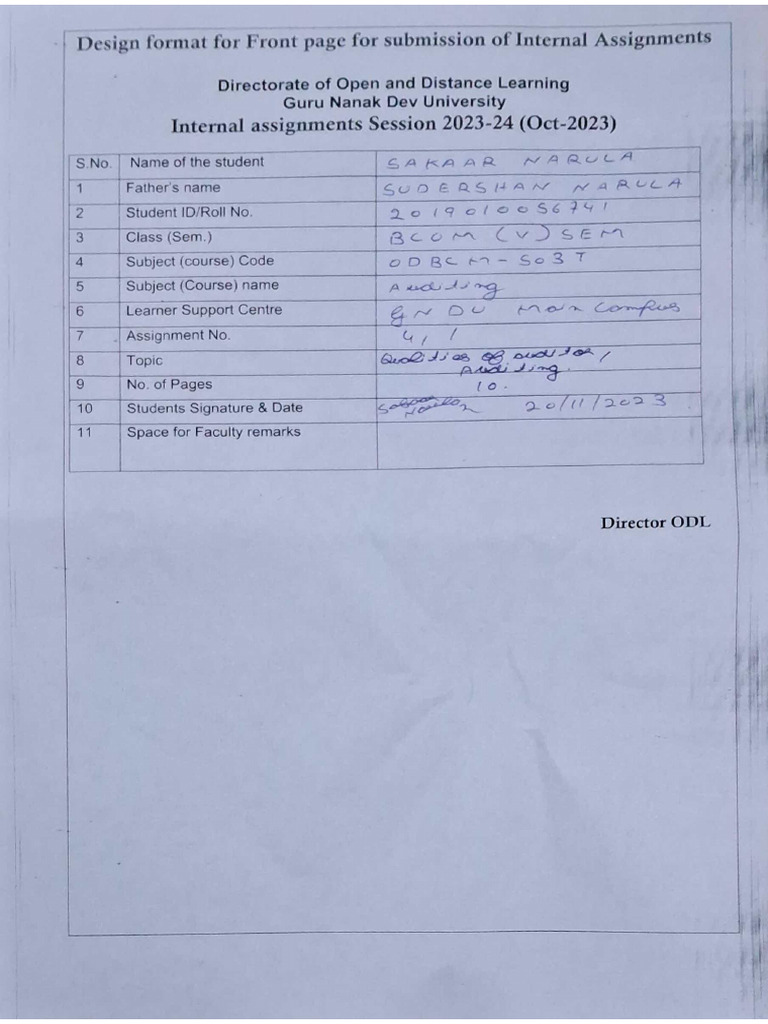 Auditing Sakaar 6741 | PDF