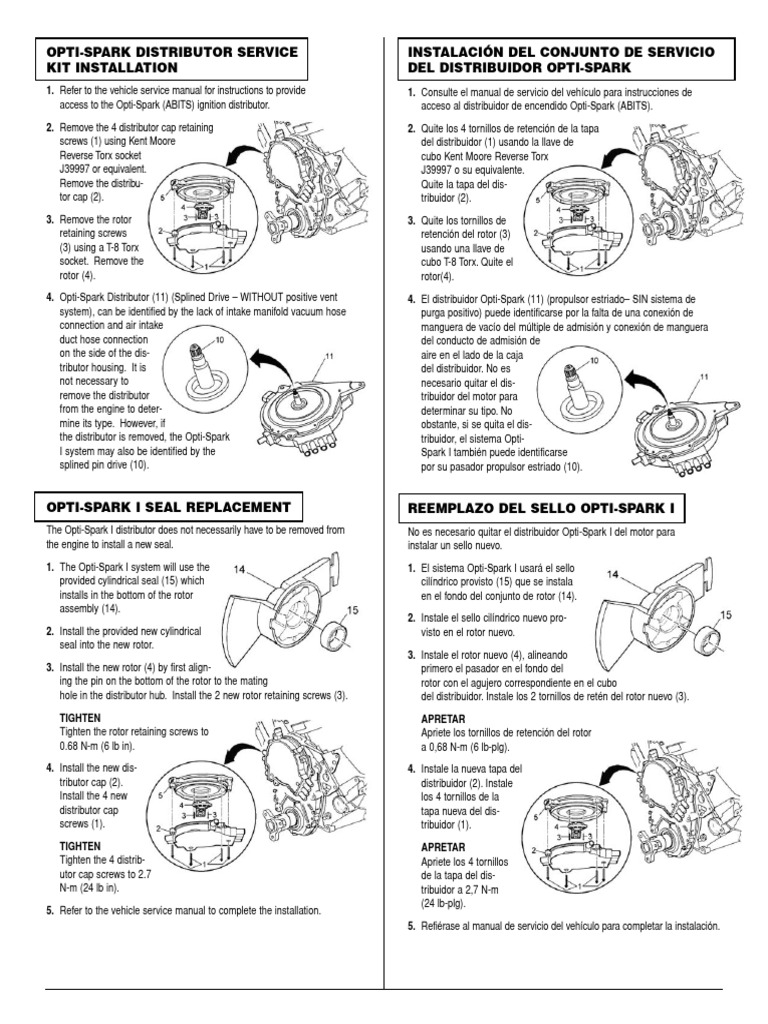 Installation du Distributeur Opti-Spark | PDF | Pièces de véhicule ...
