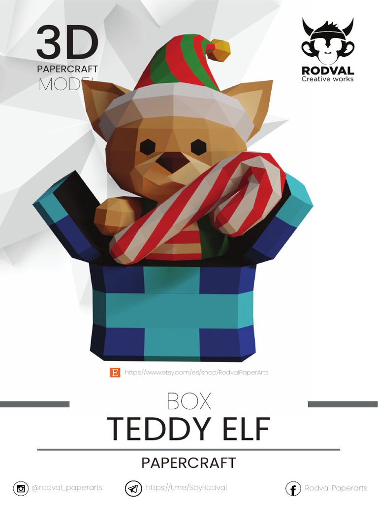 3D Paper Model Assembly Guide: Teddy Elf | PDF