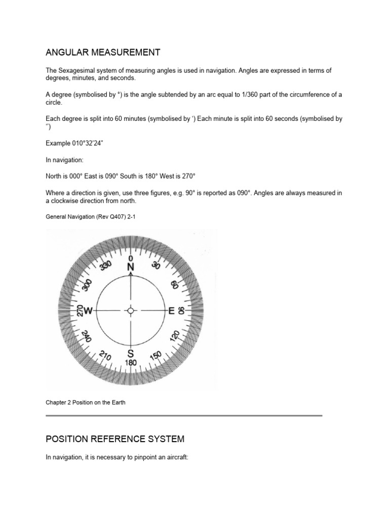 Angular Measurement in Navigation | PDF | Science & Mathematics
