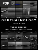Ophthalmology Instruments Overview | PDF | Cornea | Glaucoma