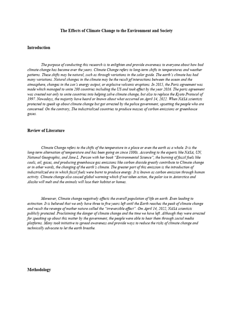 The Effects of Climate Change | PDF | Climate Change | Climate