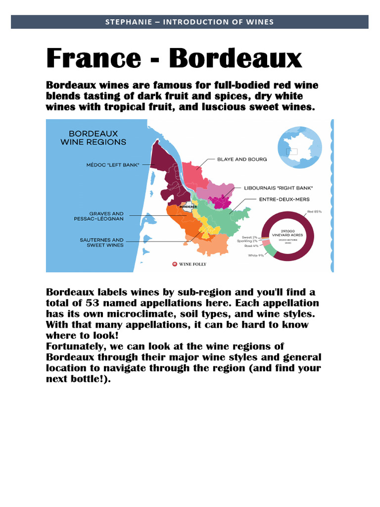 Bordeaux Wine Guide: Styles & Appellations | PDF | Wine | Viticulture