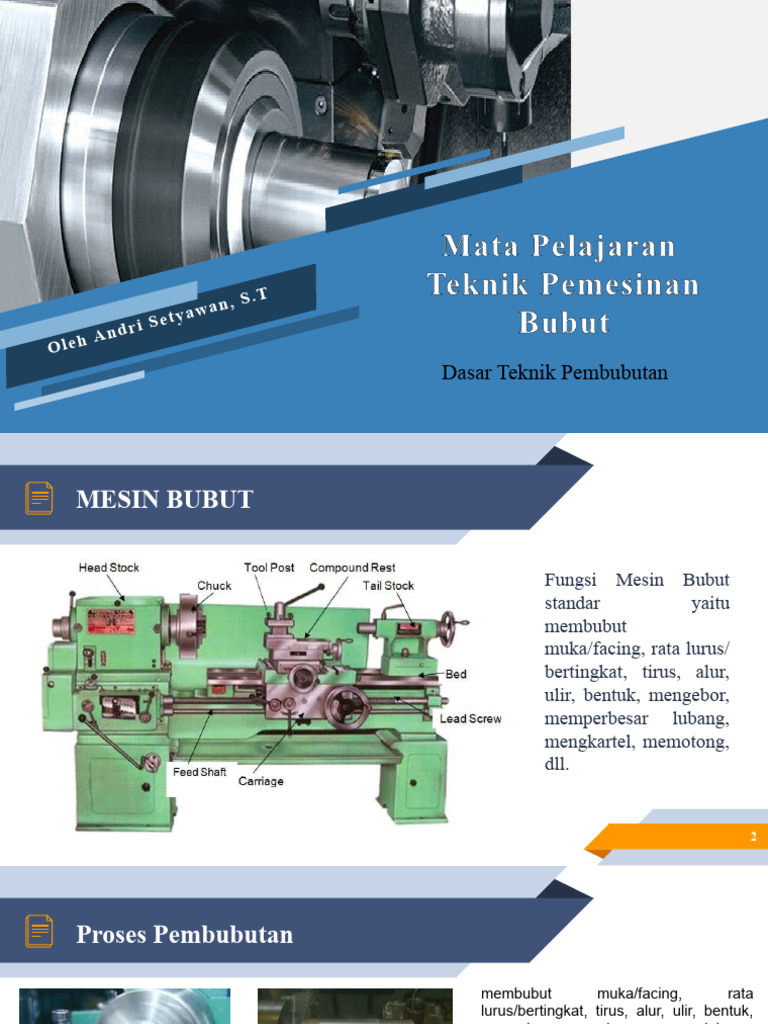 Proses dan Teknik Pembubutan | PDF