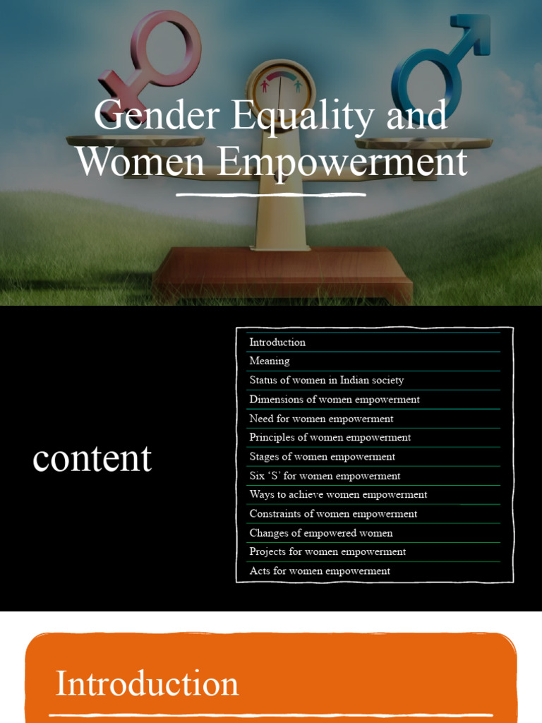 Women Empowerment Pdf Empowerment Gender Studies