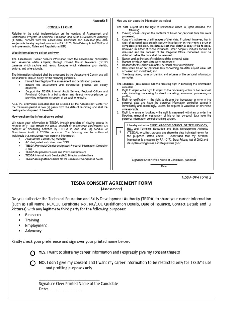 Consent Form and CCTV Print 2 Copies PDF Audit Closed Circuit
