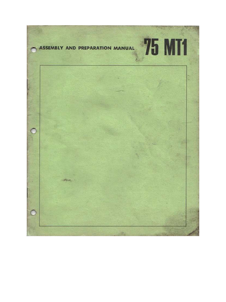 Mt1 75cc assembly preparation manual pdf