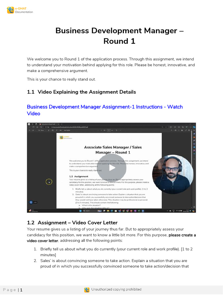 Business Development Manager Application Guide | PDF | Résumé