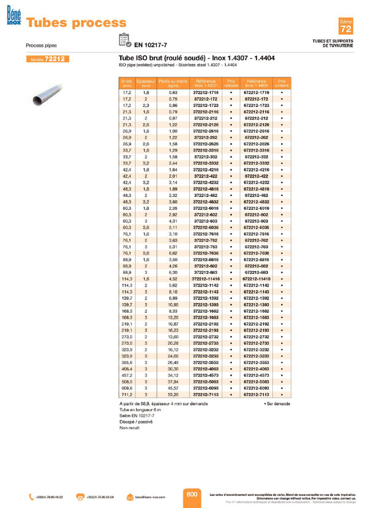 Tube - Iso - Inox - OOOK | PDF