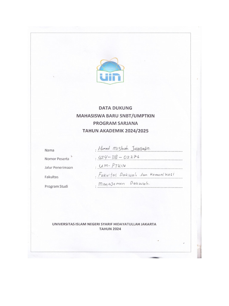File word uin pdf