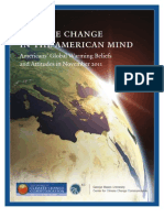 Climate Change in The American Mind: Americans' Global Warming Beliefs and Attitudes in November 2011
