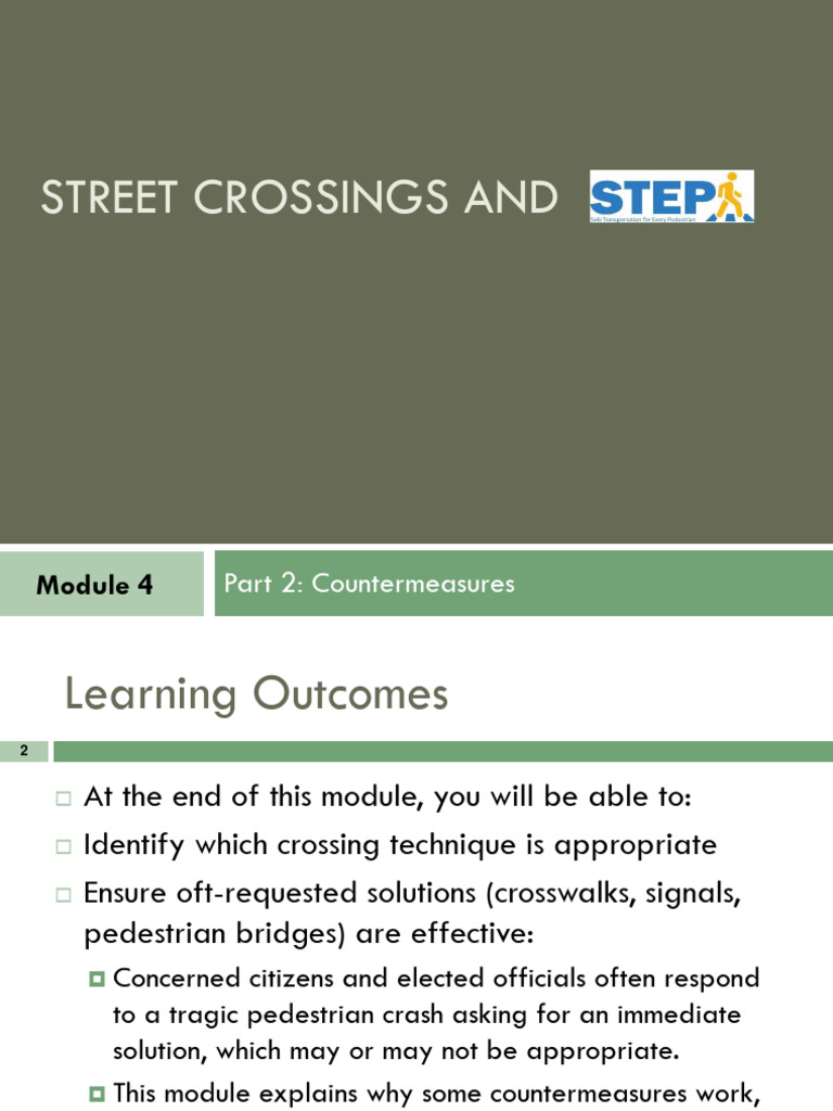 Effective Countermeasures for Crosswalks | PDF | Pedestrian Crossing ...