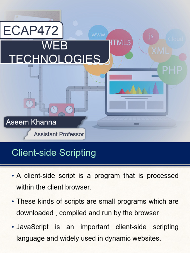 ECAP472: WEB Technologies | PDF | Dynamic Web Page | Java Script