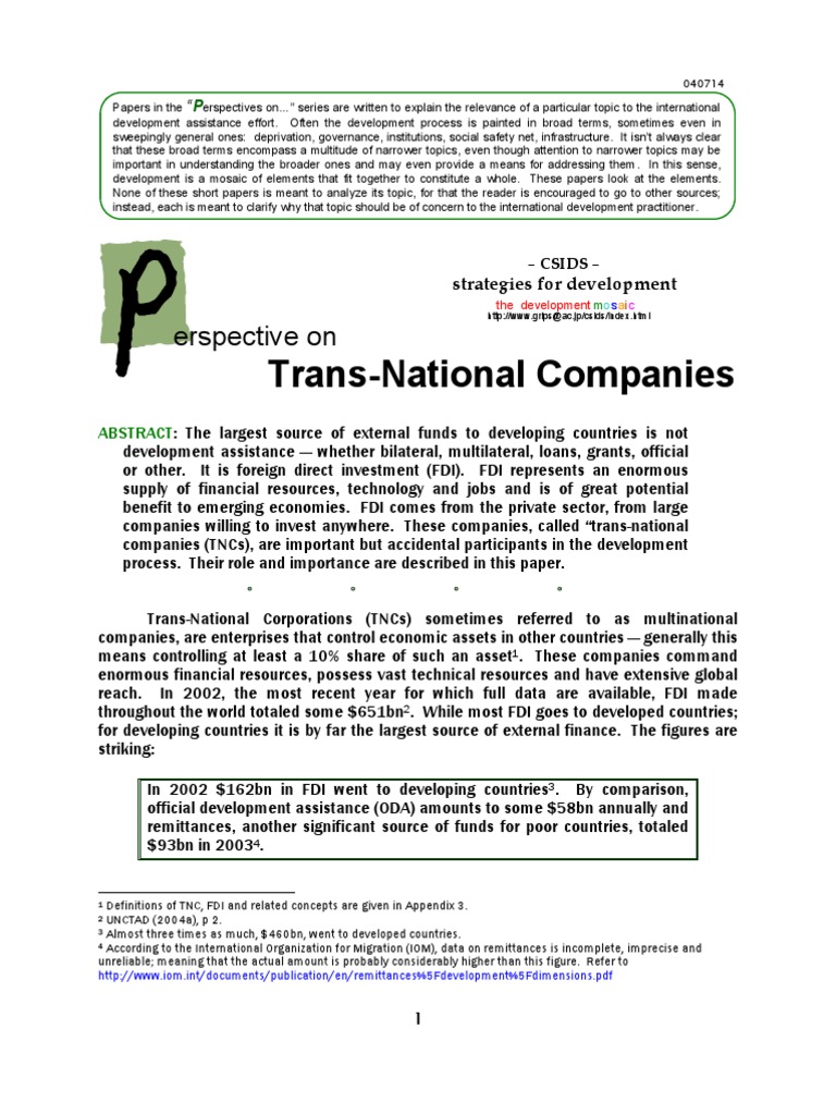 Perspective On TNC | PDF | Social Science
