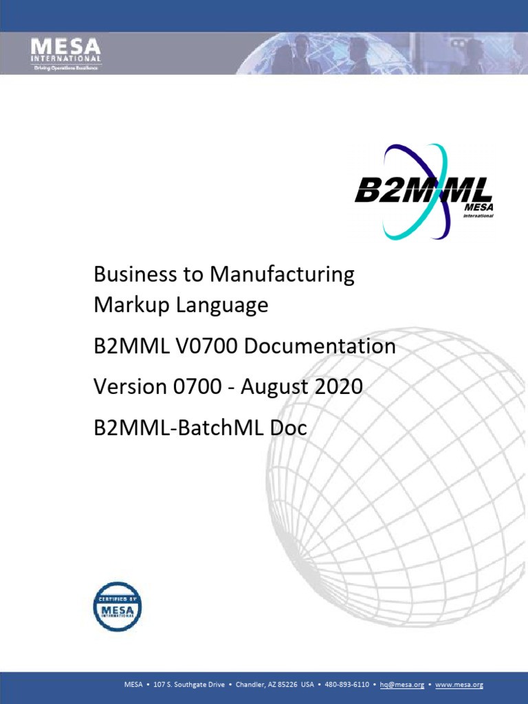 B2MML Documentation | PDF | Xml Schema | Uniform Resource Identifier