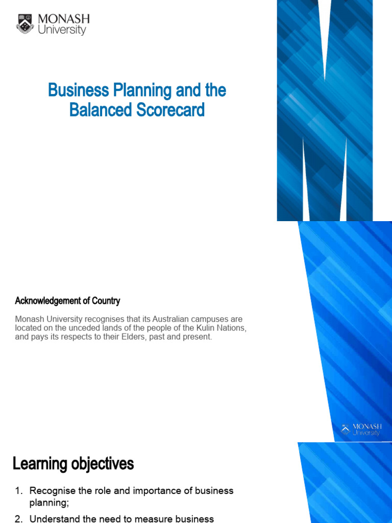 Topic 8 - Business Planning and The Balanced Scorecard | PDF | Business ...