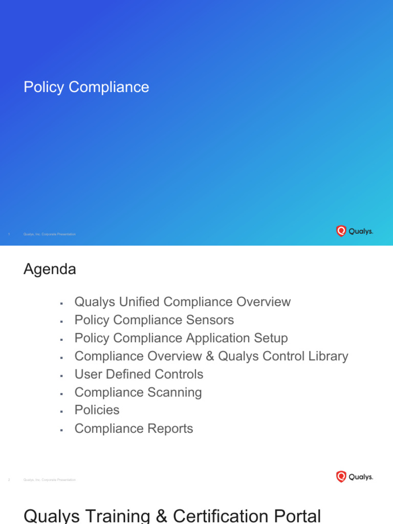 Qualys Policy Compliance Overview Guide | PDF | Cloud Computing ...