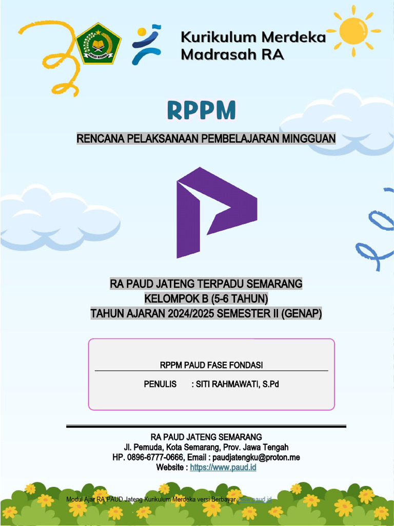 RPPM PAUD Kurikulum Merdeka 2025 | PDF