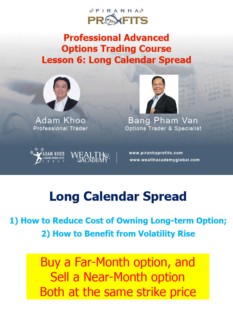 Long Calendar Spread Options Strategy | PDF | Option (Finance) | Economies